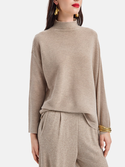 Irregular Oversized High-Neck Sweater