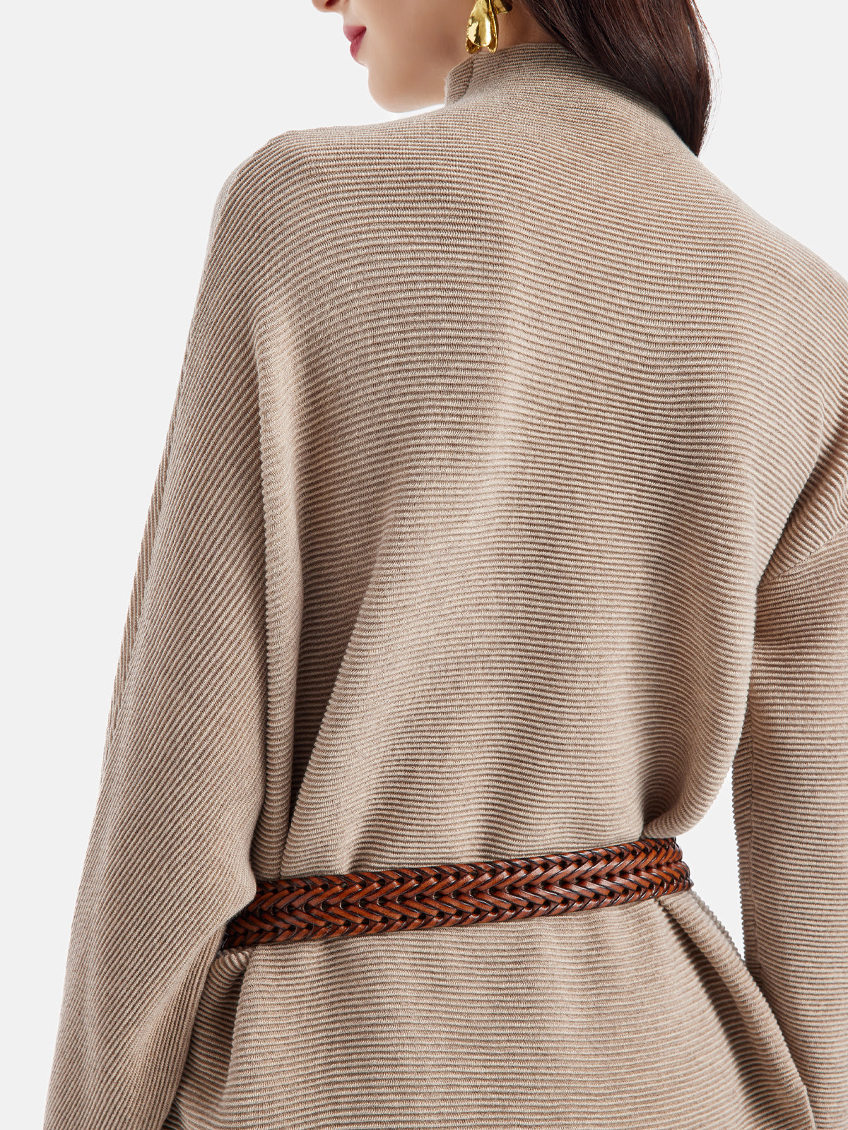 Irregular Oversized High-Neck Sweater