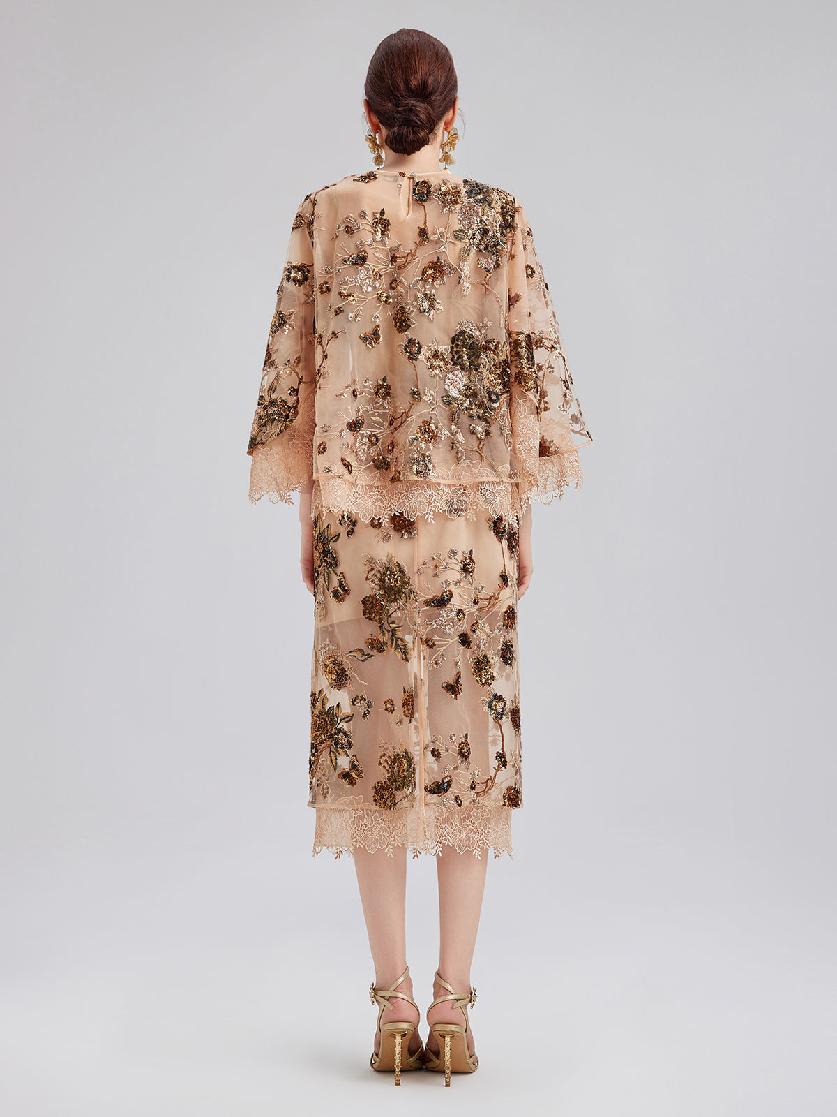 Luxurious Embroidered Sequin Skirt