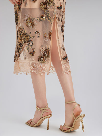 Luxurious Embroidered Sequin Skirt