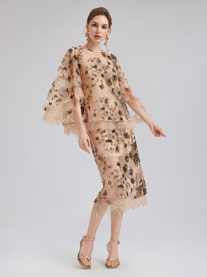 Luxurious Embroidered Sequin Skirt