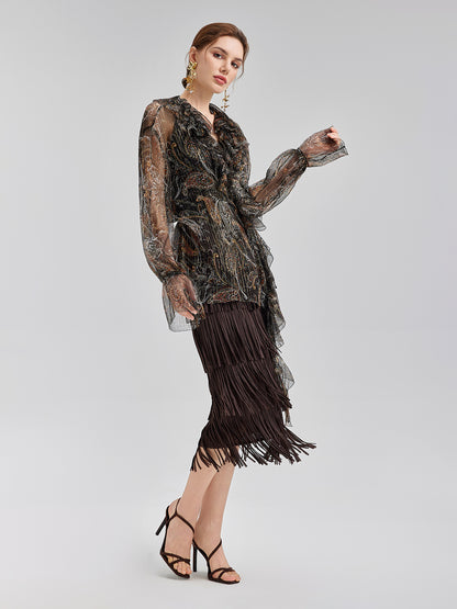 Western Knight Fringe Skirt