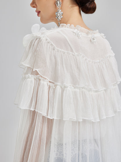 Ruffled Silk Design Top