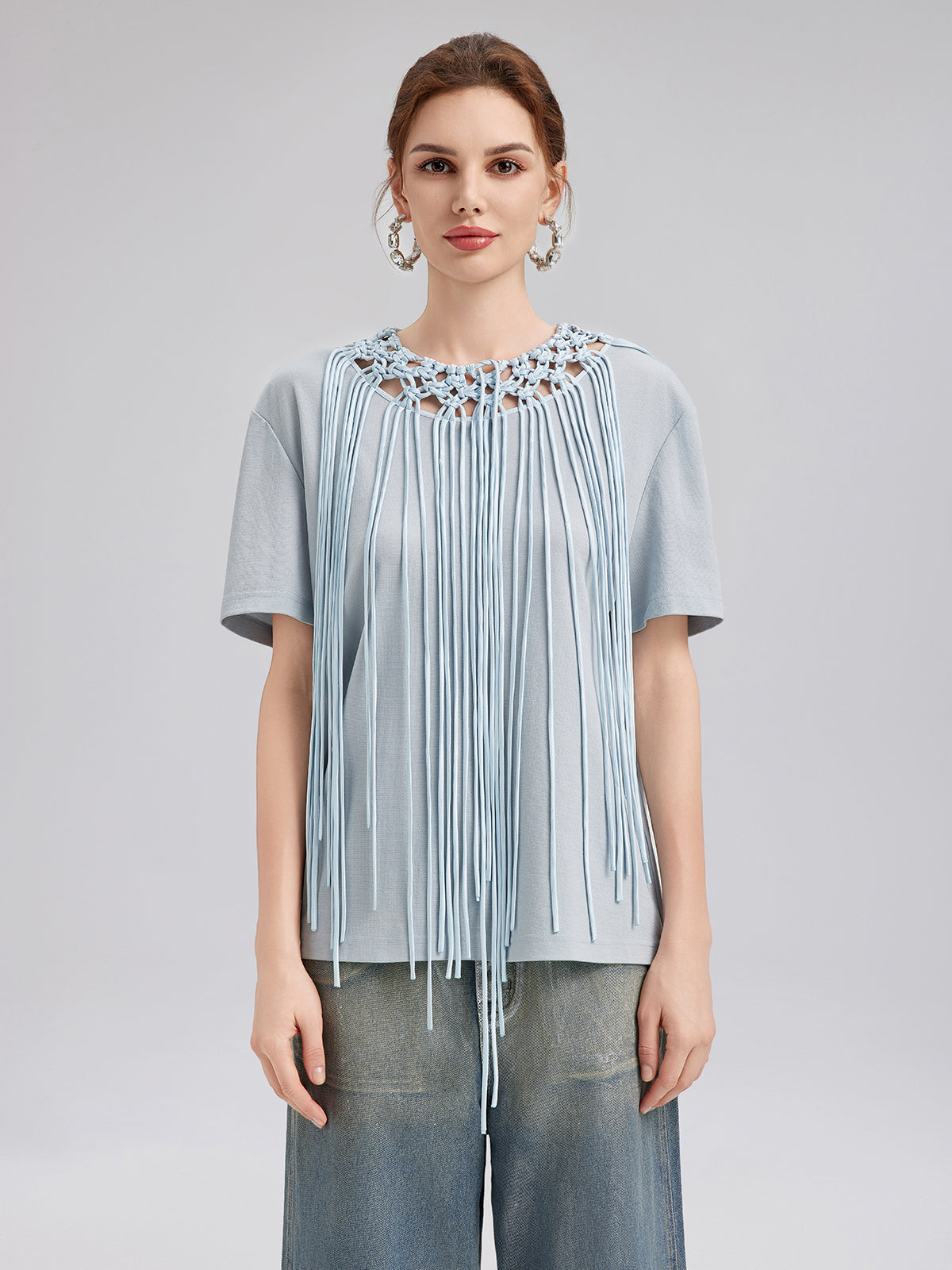 Handcrafted Woven Tassel T-Shirt