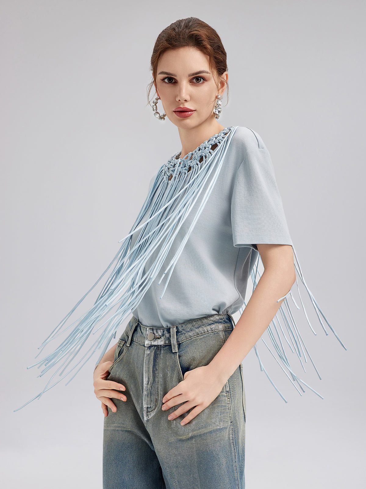 Handcrafted Woven Tassel T-Shirt