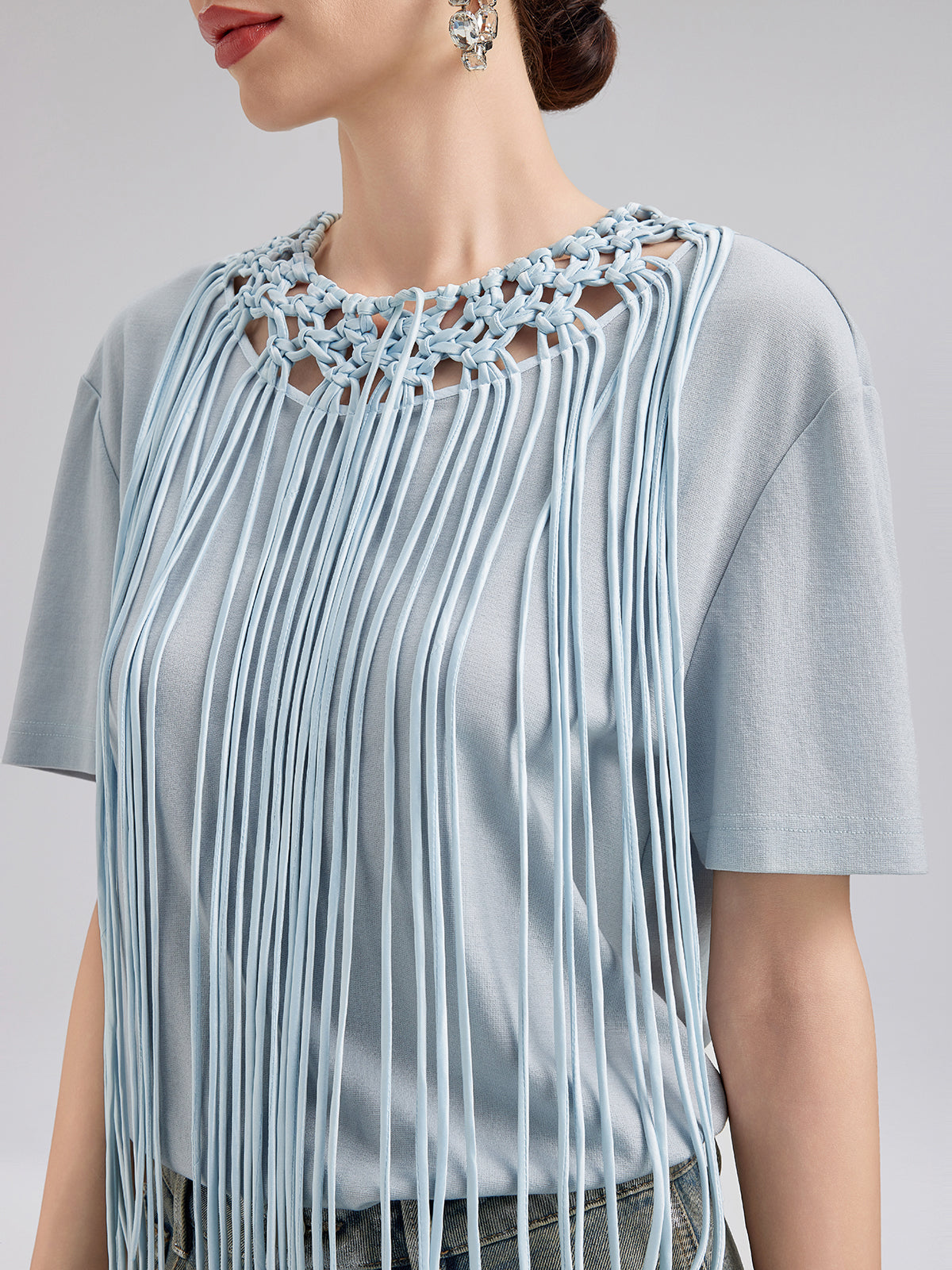 Handcrafted Woven Tassel T-Shirt