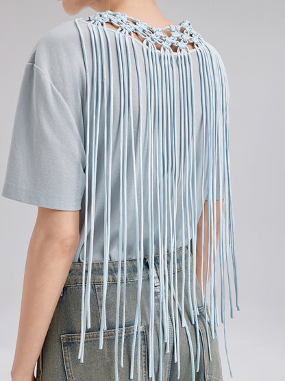 Handcrafted Woven Tassel T-Shirt