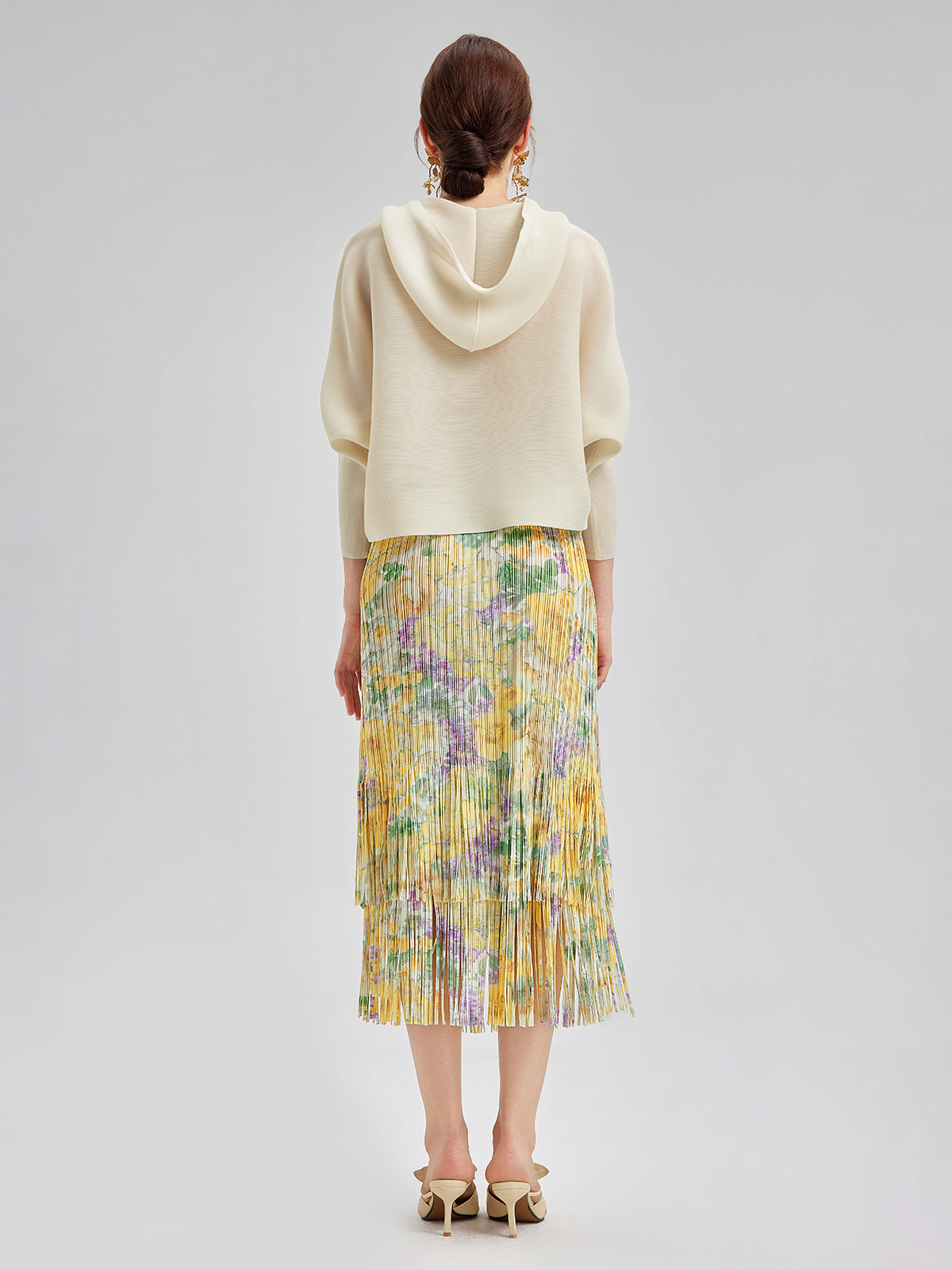 Pleated Hooded Casual Top