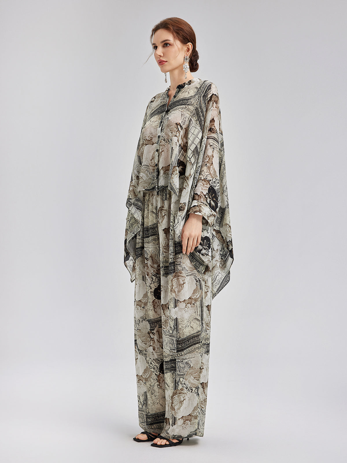 Baroque Print Cupro Resort Trousers