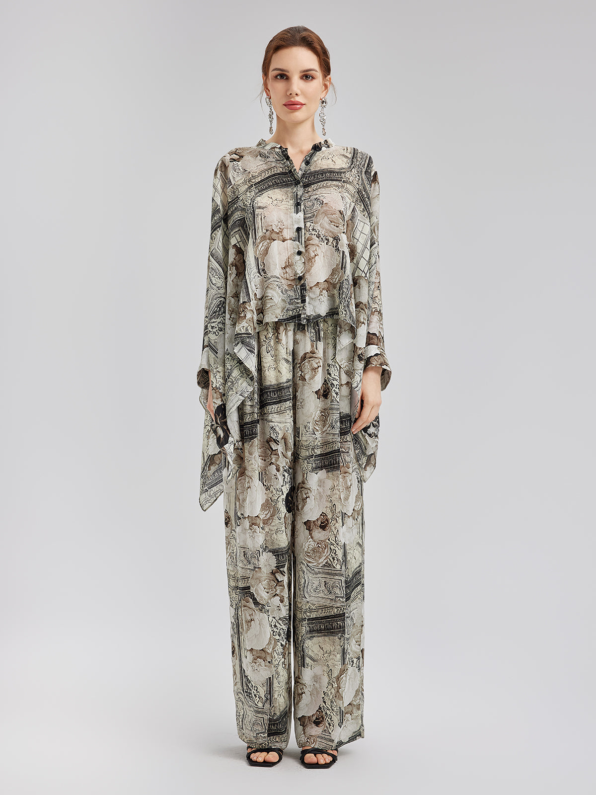 Baroque Print Cupro Vacation Shirt