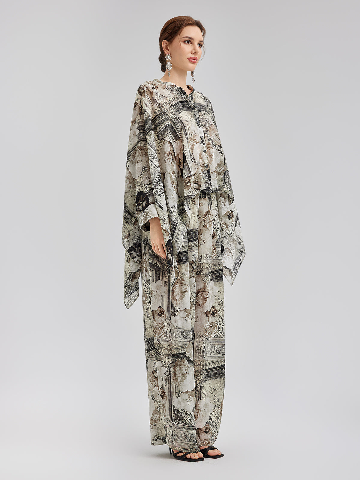 Baroque Print Cupro Resort Trousers