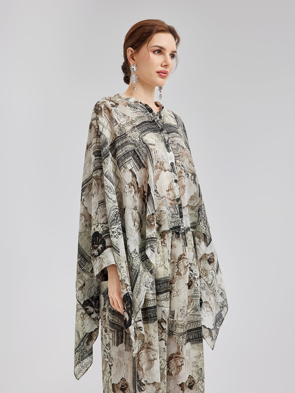 Baroque Print Cupro Vacation Shirt