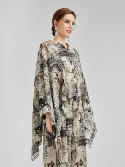 Baroque Print Cupro Vacation Shirt