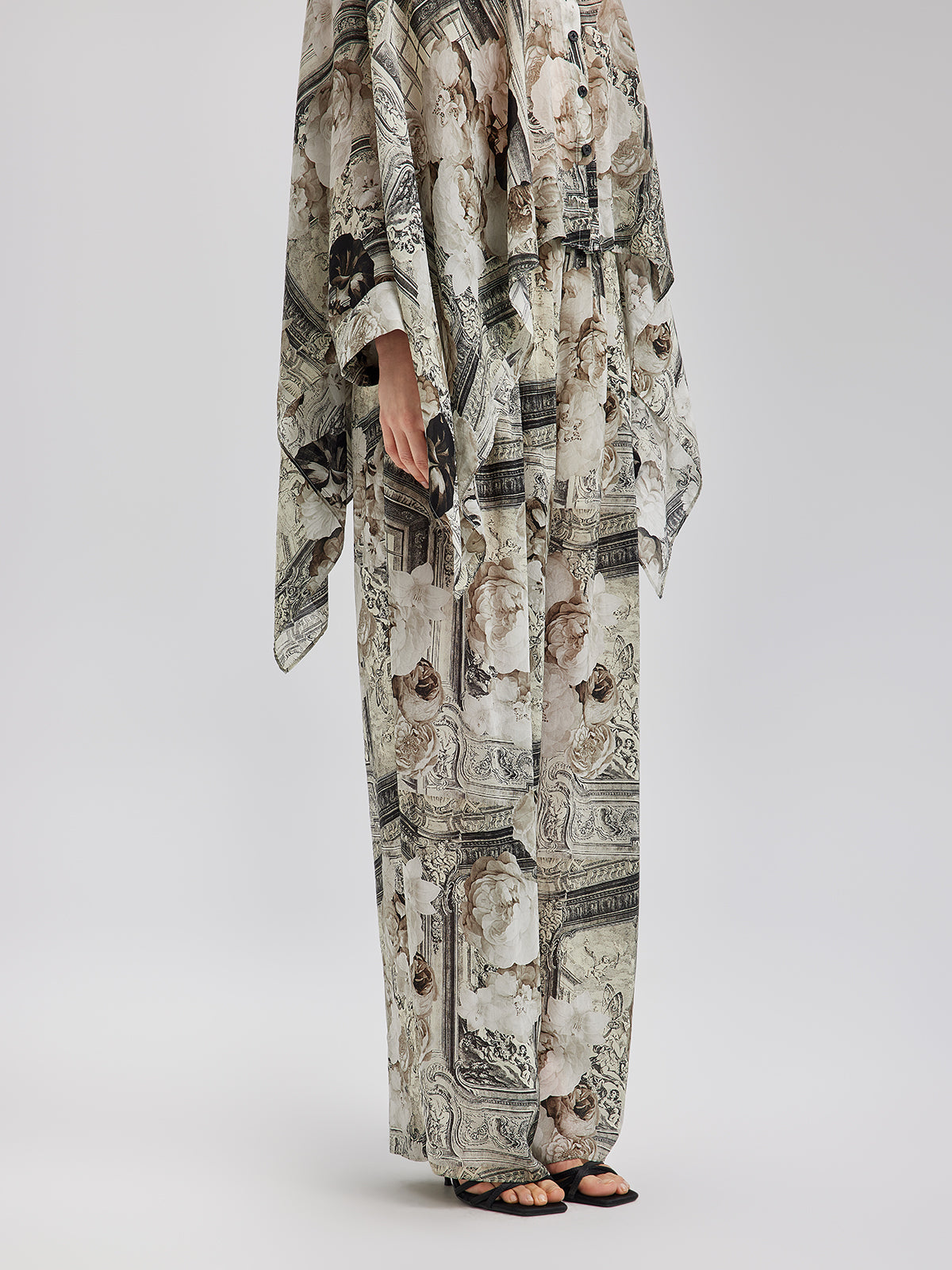 Baroque Print Cupro Resort Trousers
