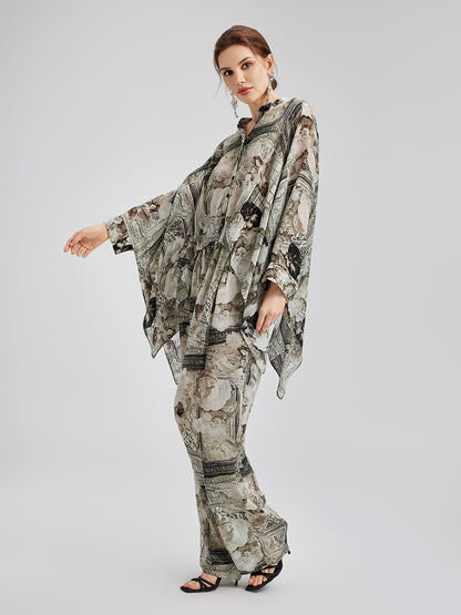 Baroque Print Cupro Vacation Shirt
