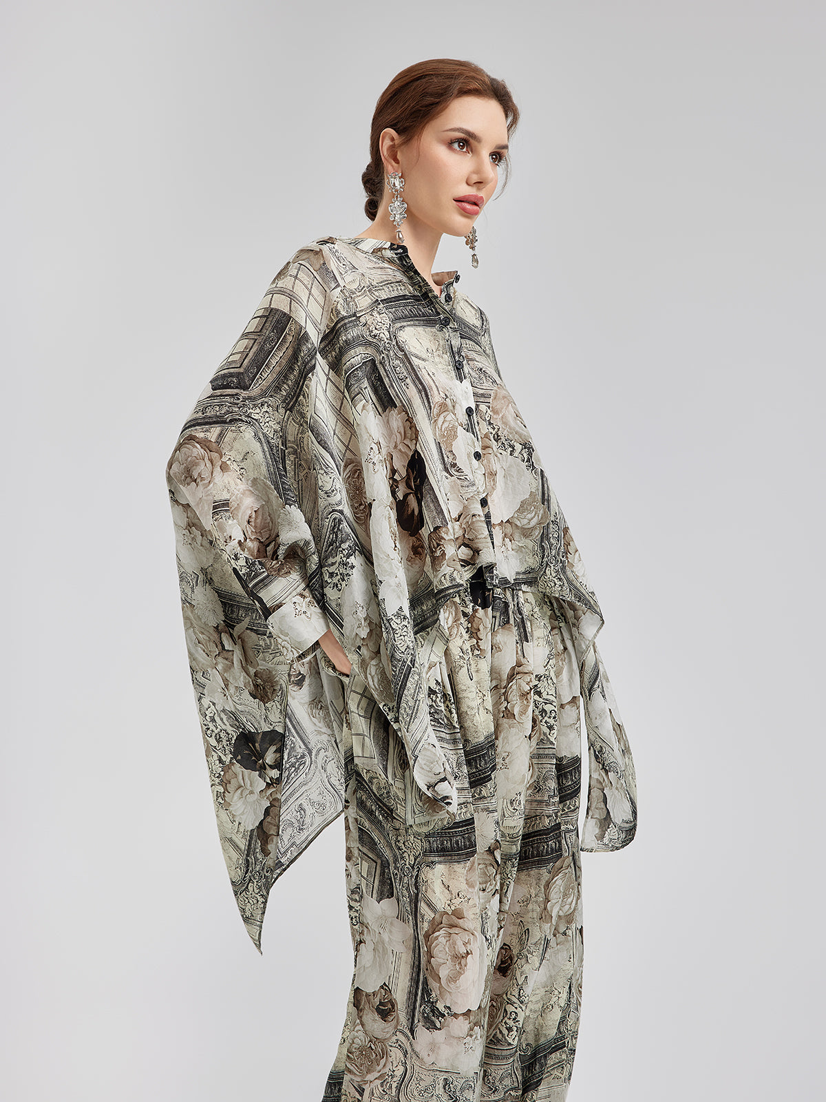 Baroque Print Cupro Vacation Shirt