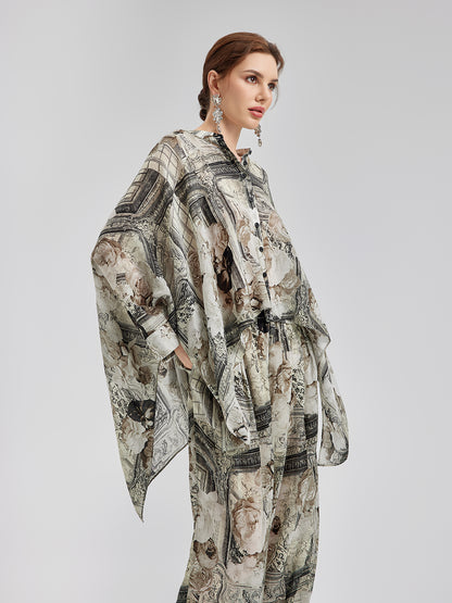 Baroque Print Cupro Vacation Shirt