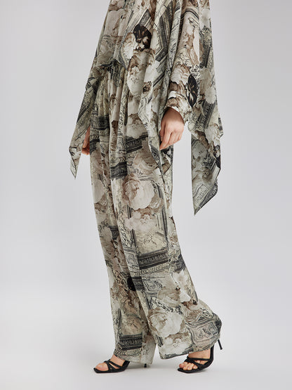 Baroque Print Cupro Resort Trousers