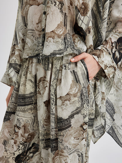 Baroque Print Cupro Resort Trousers