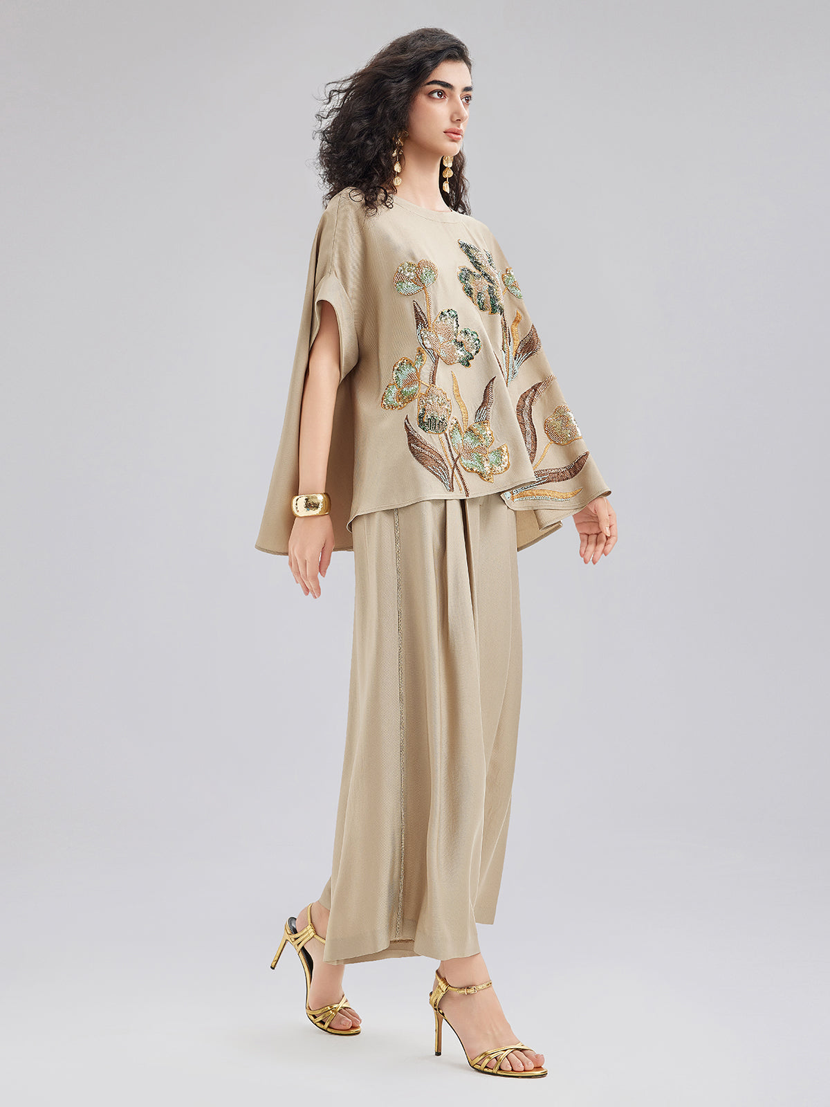 Vintage Metal-Chain Wide Pants