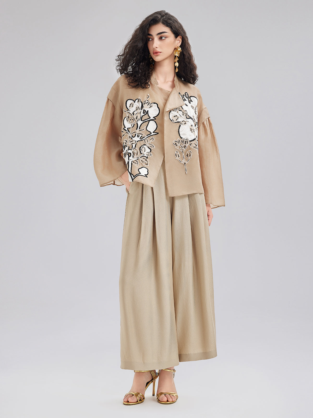 Vintage Metal-Chain Wide Pants