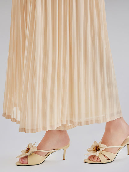 Luxe Pleated Elegant Relaxed Elasticed Pants