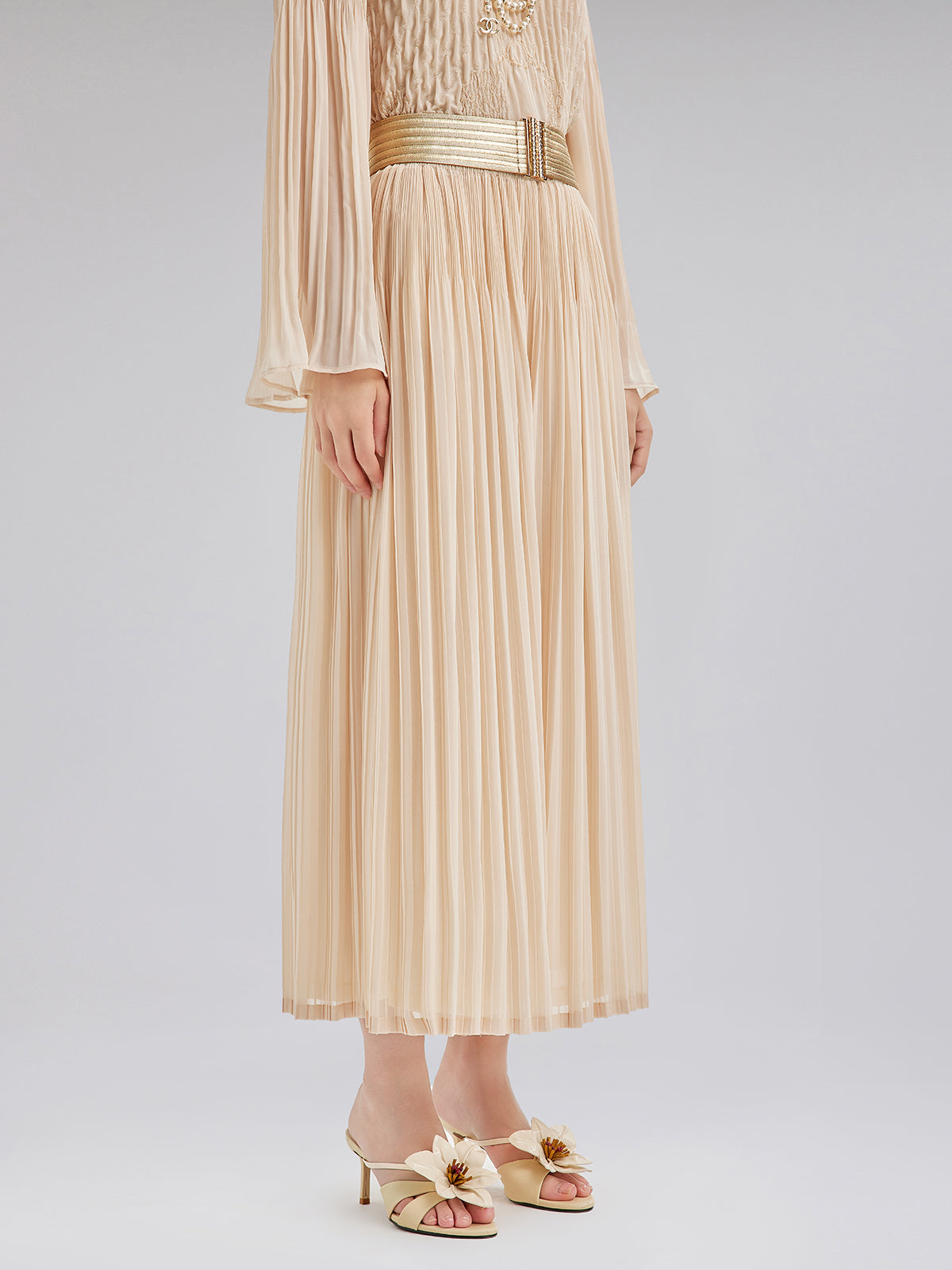 Luxe Pleated Elegant Relaxed Elasticed Pants
