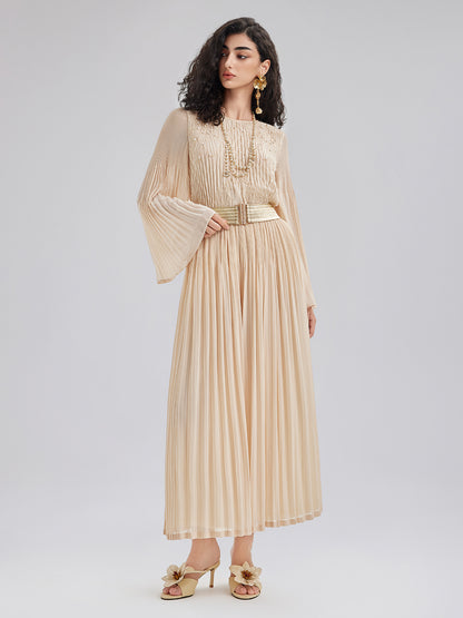 Luxe Pleated Elegant Relaxed Elasticed Pants