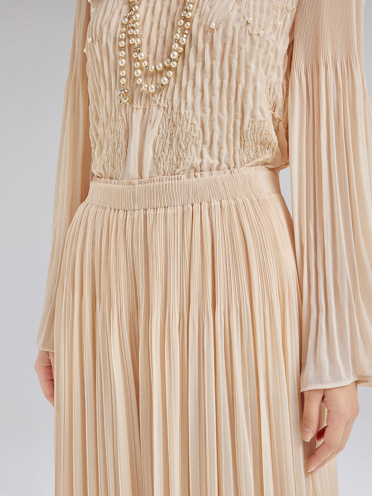 Luxe Pleated Elegant Relaxed Elasticed Pants