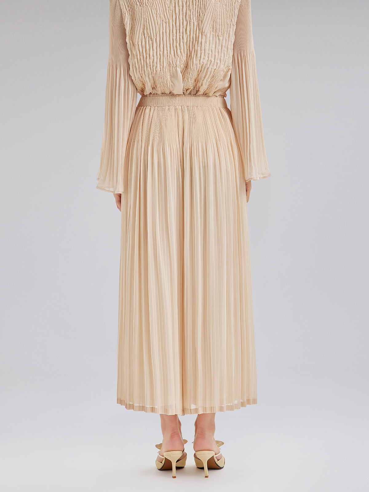 Luxe Pleated Elegant Relaxed Elasticed Pants