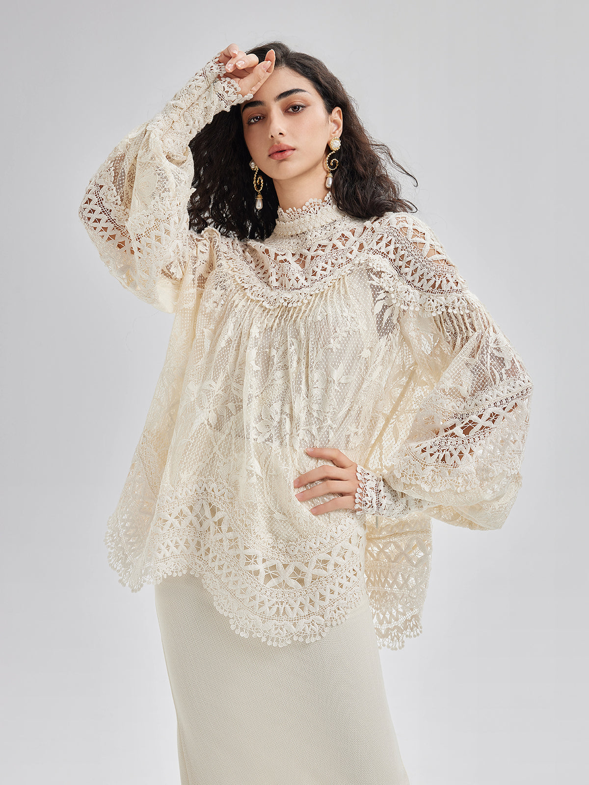 Intricate Lace and Cutout Top