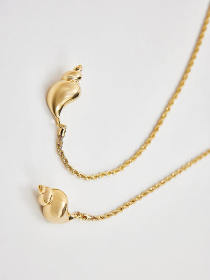 Gold-Tone Shell Pendant Necklace