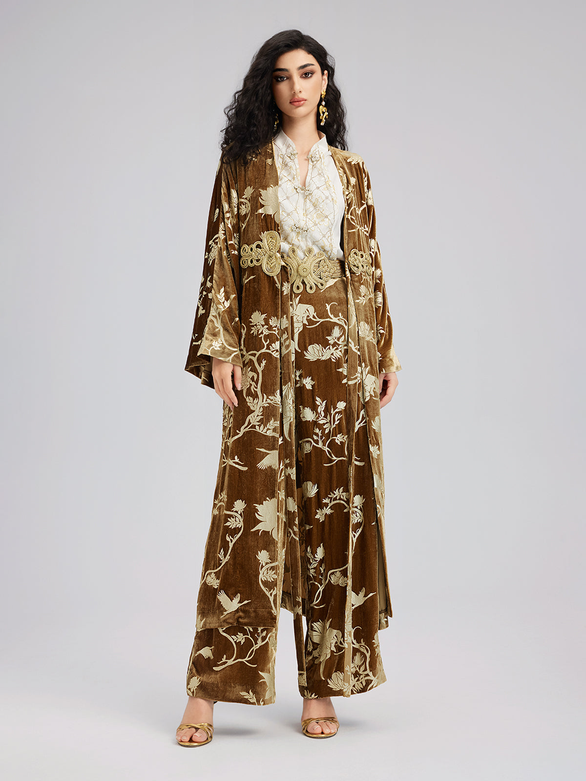 Gold Silk Foil Velvet Jacket