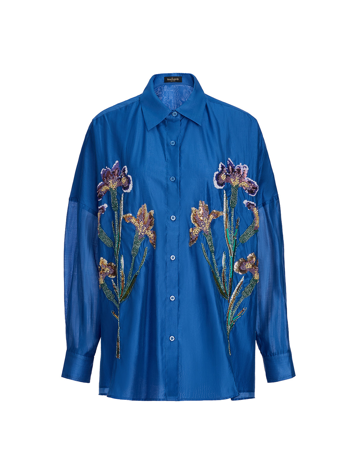 Final Sale | 3D Floral Embroidered Loose Shirt