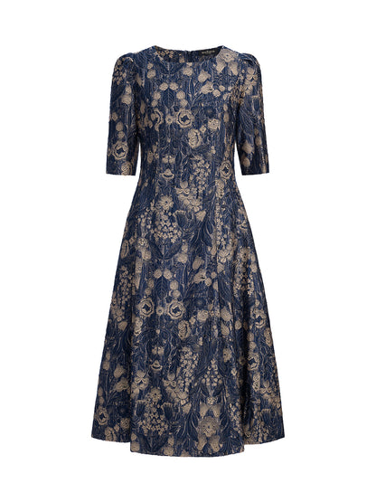 Burnout Cutwork Floral Artistic Dress