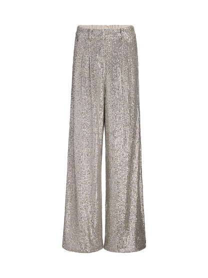 Hand-Stitched Floral Beaded Pleated Set