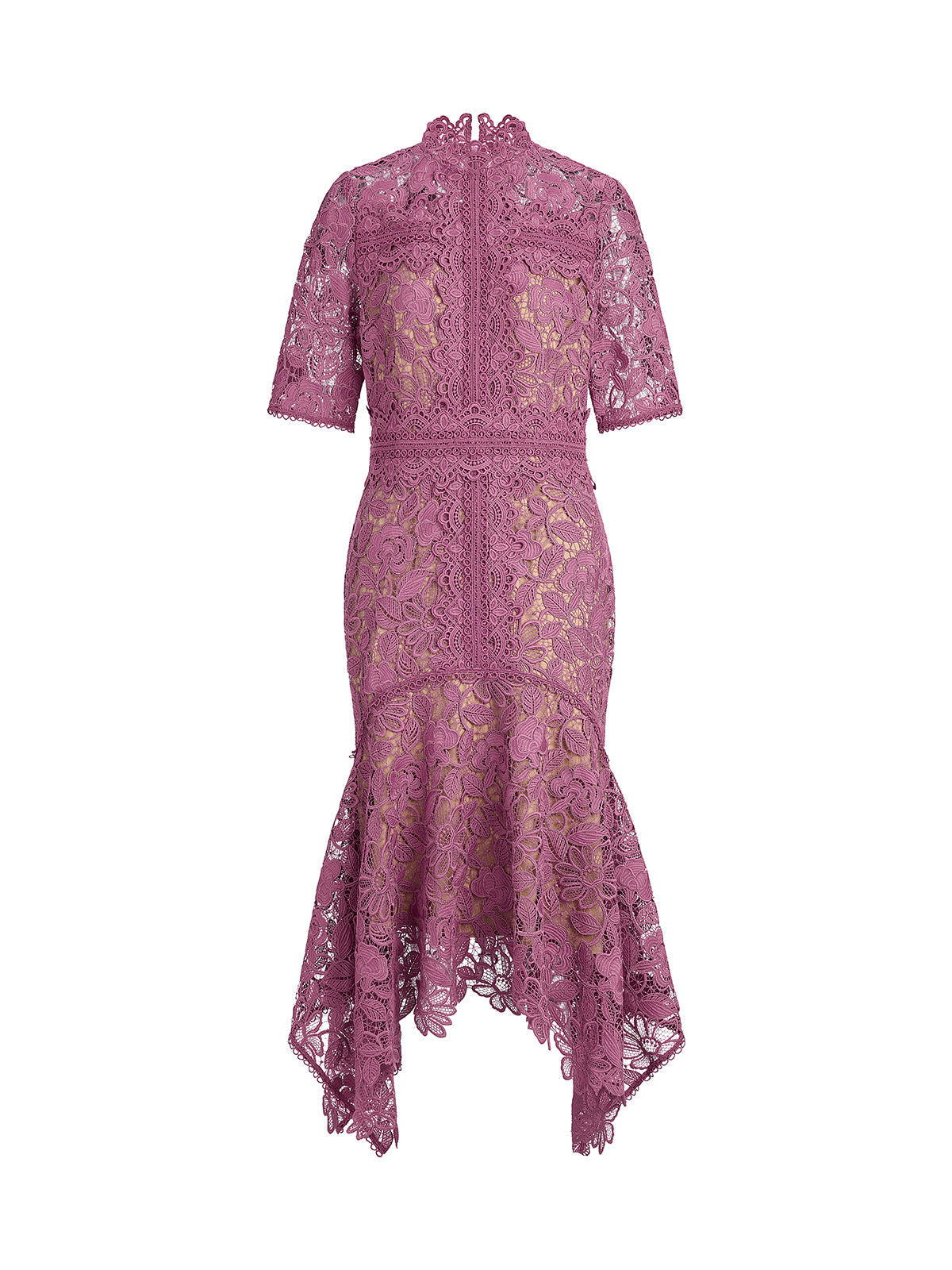 Cutout Lace Asymmetric Mermaid Dress