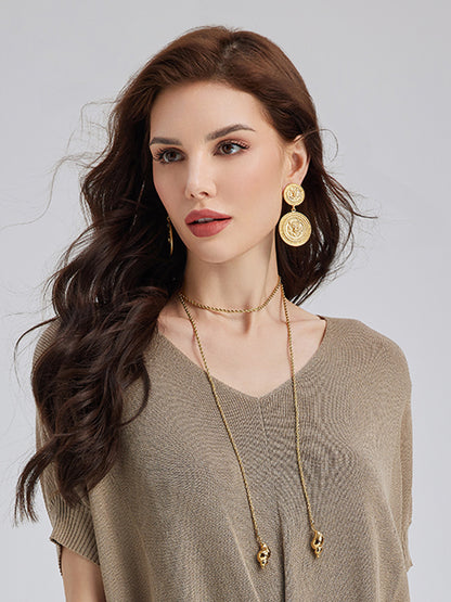 Gold-Tone Shell Pendant Necklace